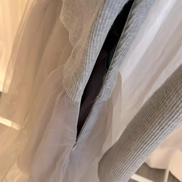 ✨ HOST PICK Knit Tulle Dress Long Sleeve, Size L - Picture 10 of 10